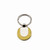 Gold and Silver Keychain (Crescent with SILVER  Center)