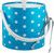 Hand Made In USA Double Walled Turquoise & White 3-Quart Insulated Ice Bucket (Polka Dot Collection)