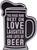 This House Runs Best on Love, Laughter and Lot's of Beer  Rustic Beer Lover Wooden Tabletop Sign (5" X 8")