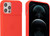 Red Silicone Ridged Pattern Protective Case with Sliding Camera Cover for iPhone 12 Pro Max + Tempered Glass Screen Protector