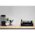 Rustic Wooden Office Desk Organizer & Mail Rack with Distressed Wood Finish 12" X 4" X 5" (Black (Girl Boss))