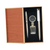 3-Piece Boxed Gift Set of Pen, Letter Opener and Keyring in Brushed Stainless Steel