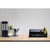 Rustic Wooden Office Desk Organizer & Mail Rack with Distressed Wood Finish 12" X 4" X 5" (Black (Believe))