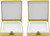 Set of 2 Square-Shaped Pocket Purse Pill Box & Organizer (Gold & Silver Grid)
