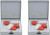 Set of 2 Square-Shaped Pocket Purse Pill Box & Organizer (Silver Waffle)