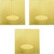 Set of 3 Engraveable Grooved Pattern Double Sided Magnifying Compact Mirrors (Gold, Small Square)