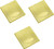 Set of 3 Engraveable Grooved Pattern Double Sided Magnifying Compact Mirrors (Gold, Small Square)