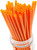 Made in USA Pack of 250 Unwrapped BPA-Free Plastic Slim Drinking Straws (Orange - 10" X 0.21")