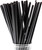 Made in USA Pack of 250 Unwrapped BPA-Free Plastic Slim Drinking Straws (Black - 10" X 0.21")