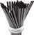 Made in USA Pack of 250 Unwrapped BPA-Free Plastic Slim Drinking Straws (Black - 10" X 0.21")