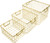 S8139 GOLD | Set of 3 Nested Wire Basket Trays for Storage and Organizing