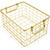 S8139 GOLD | Set of 3 Nested Wire Basket Trays for Storage and Organizing
