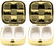 Set of 2 Dual-Compartment Square-Shaped Pocket Purse Pill Box & Organizer