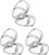 Set of 3 Contemporary Heart-Shaped Compact Mirrors With Reflective Finish
