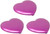 Set of 3 Contemporary Heart-Shaped Compact Mirrors With Reflective Finish
