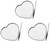 Set of 3 Slim Heart-Shaped Double Sided Magnifying Compact Mirrors
