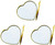 Set of 3 Slim Heart-Shaped Double Sided Magnifying Compact Mirrors