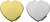 Small Heart-Shaped | Set of 3 Double Sided Compact Mirror