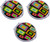 Round | Set of 3 Double Sided Compact Mirror With Insert