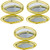 Oval Compact Mirror | Set of 3 Double Sided With Brushed Metal Finish