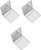 Square Compact Mirror | Set of 3 Double Sided With Rhinestones