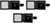 Square Faux Leather Wrapped | Set of 3 Compact Mirror With Photo Holder