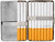 Set of 2 Metal-Plated 100s Compact Cigarette Case & Stash Box