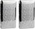 Set of 2 Metal-Plated 120s Compact Cigarette Case & Personal Mirror Set of 2 Metal-Plated 120s Compact Cigarette Case & Personal Mirror