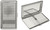 Silver Classic | Set of 2 Metal-Plated 120s Compact Cigarette Case With Built-in Mirror