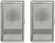 Silver Classic | Set of 2 Metal-Plated 120s Compact Cigarette Case With Built-in Mirror