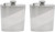 Set of 2 Classic Stainless Steel Pocket Hip Flasks