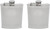 Set of 2 Classic Stainless Steel Pocket Hip Flasks
