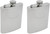 Set of 2 Classic Stainless Steel Pocket Hip Flasks