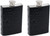Set of 2 Stainless Steel Pocket Hip Flasks Wrapped in Faux Leather