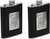 Set of 2 Stainless Steel Pocket Hip Flasks Wrapped in Faux Leather