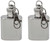 1oz Obround Keychain Flask | Set of 2 Stainless Steel Hip Flasks