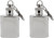 1oz Obround Keychain Flask | Set of 2 Stainless Steel Hip Flasks