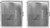 Diagonal Stripe Pattern | Set of 2 Metal-Plated 100mm Cigarette Case
