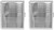 Silver Retro | Set of 2 Metal-Plated 100mm Cigarette Case