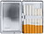 Silver Four Square | Set of 2 Metal-Plated Ultra Compact 84mm Cigarette Case