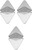 Triangle Shaped | Set of 3 Double Sided Compact Mirror