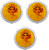 Round | Set of 3 Double Sided Compact Mirror With Vintage Insert