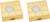 Gold & Silver Grid | Set of 2 Square-Shaped Pill Boxes With 1 Compartment