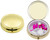 Large Gold Curved | Set of 2 Round Embossed Pill Boxes With 3 Compartments