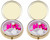 Lines | Set of 2 Round Embossed Pill Boxes With 3 Compartments