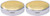Gold on Silver | Set of 2 Oval-Shaped Pill Boxes With 2 Compartments