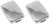 Silver Curved Edges | Set of 2 Rectangular-shaped Pill Boxes With 2 Compartments