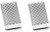 Cross Pattern | Set of 2 Chrome-Plated Stainless Steel Money Clips