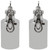 1oz Round Keychain Flask | Set of 2 Stainless Steel Hip Flasks