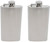 Brushed Matte Finish | Set of 2  Lightweight Stainless Steel Pocket Hip Flasks